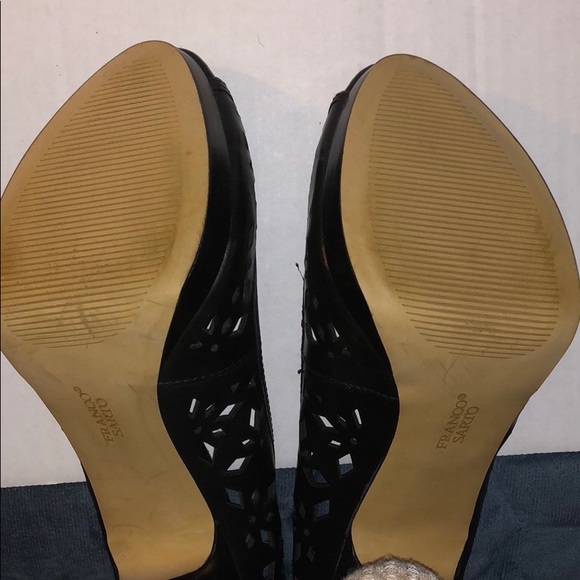 NWT Franco Sarto Black Leather Vial Heels, Size 8 - Picture 8 of 8